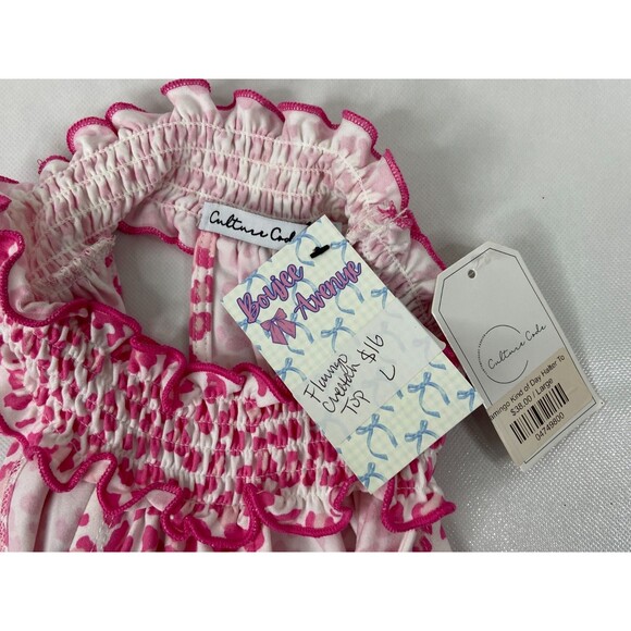 Culture Code Women Large Halter Top Pink Cheetah Print Choker Boho NWT - Picture 6 of 9